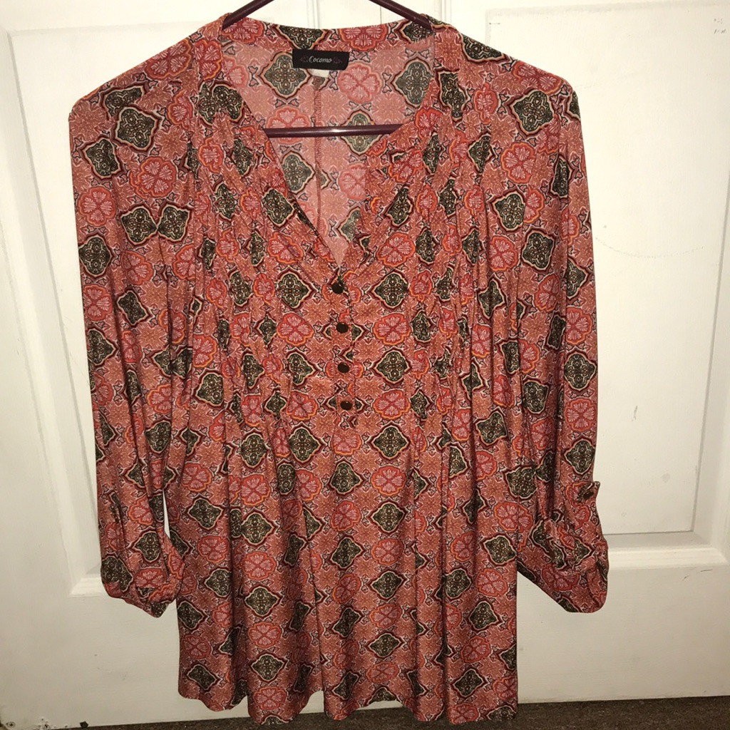 Patterned Comfy Blouse